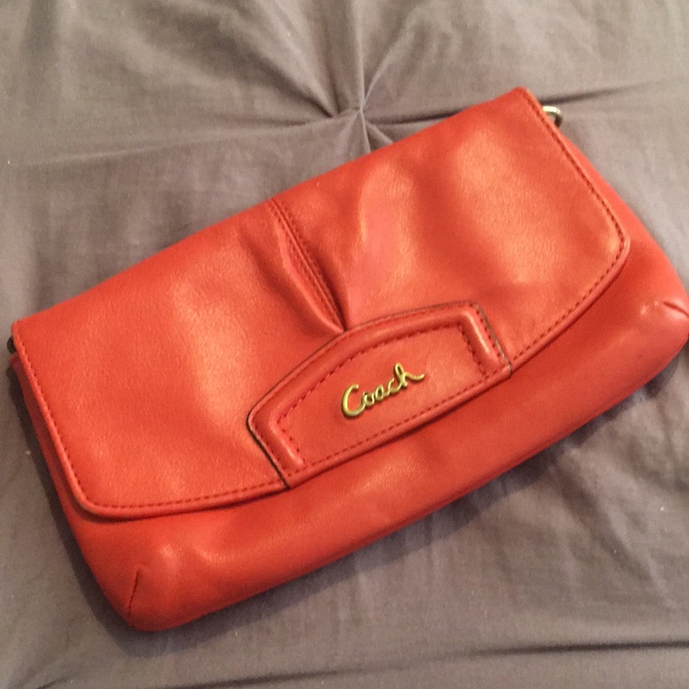 Orange Coach clutch
